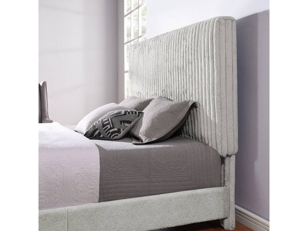 Bridger Upholstered Panel Bed Stone - image 2