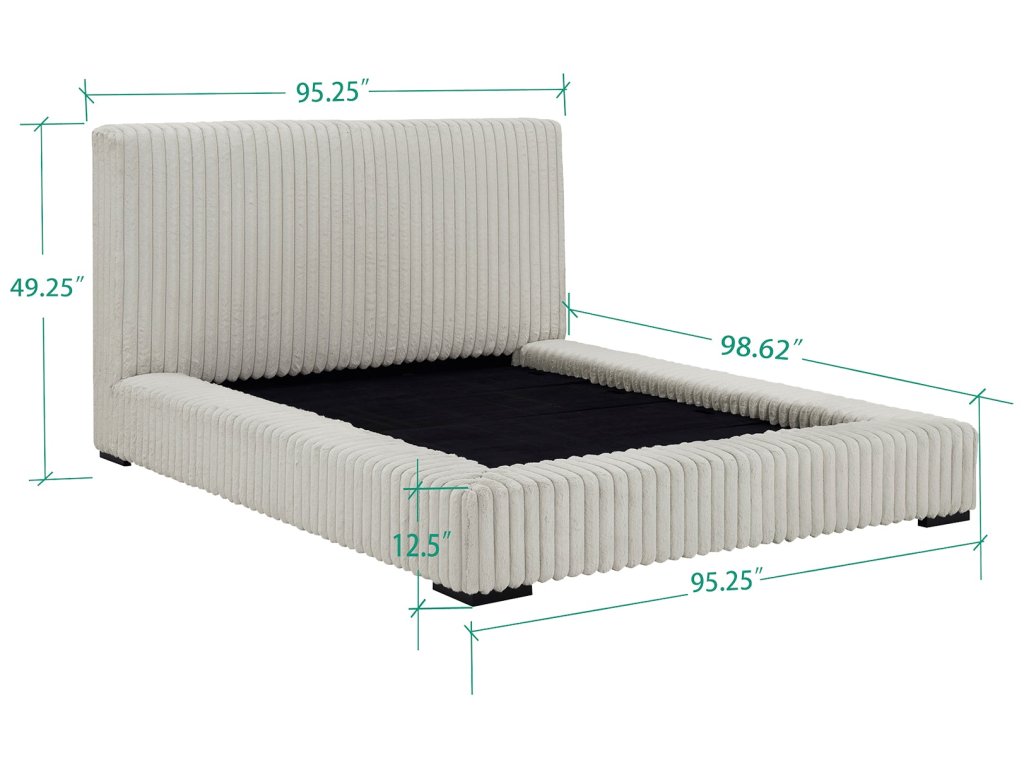 Lotus Upholstered Platform Bed - image 8