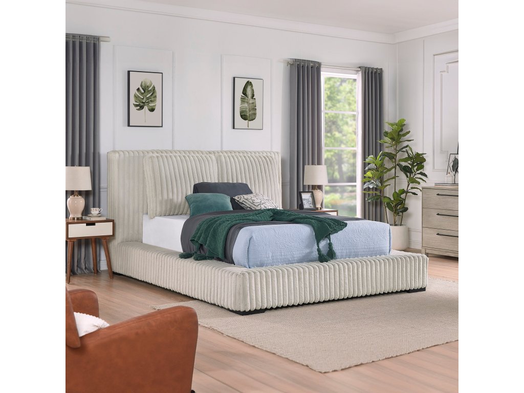 Lotus Upholstered Platform Bed - image 1