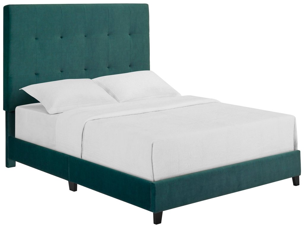 Bridger Upholstered Tufted Panel Bed Green - main image