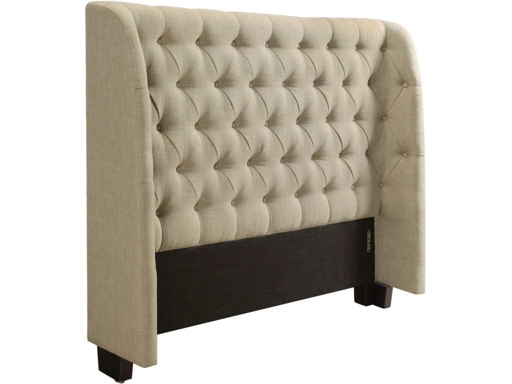 Levi Wingback Upholstered Headboard in Toast Linen - image 2