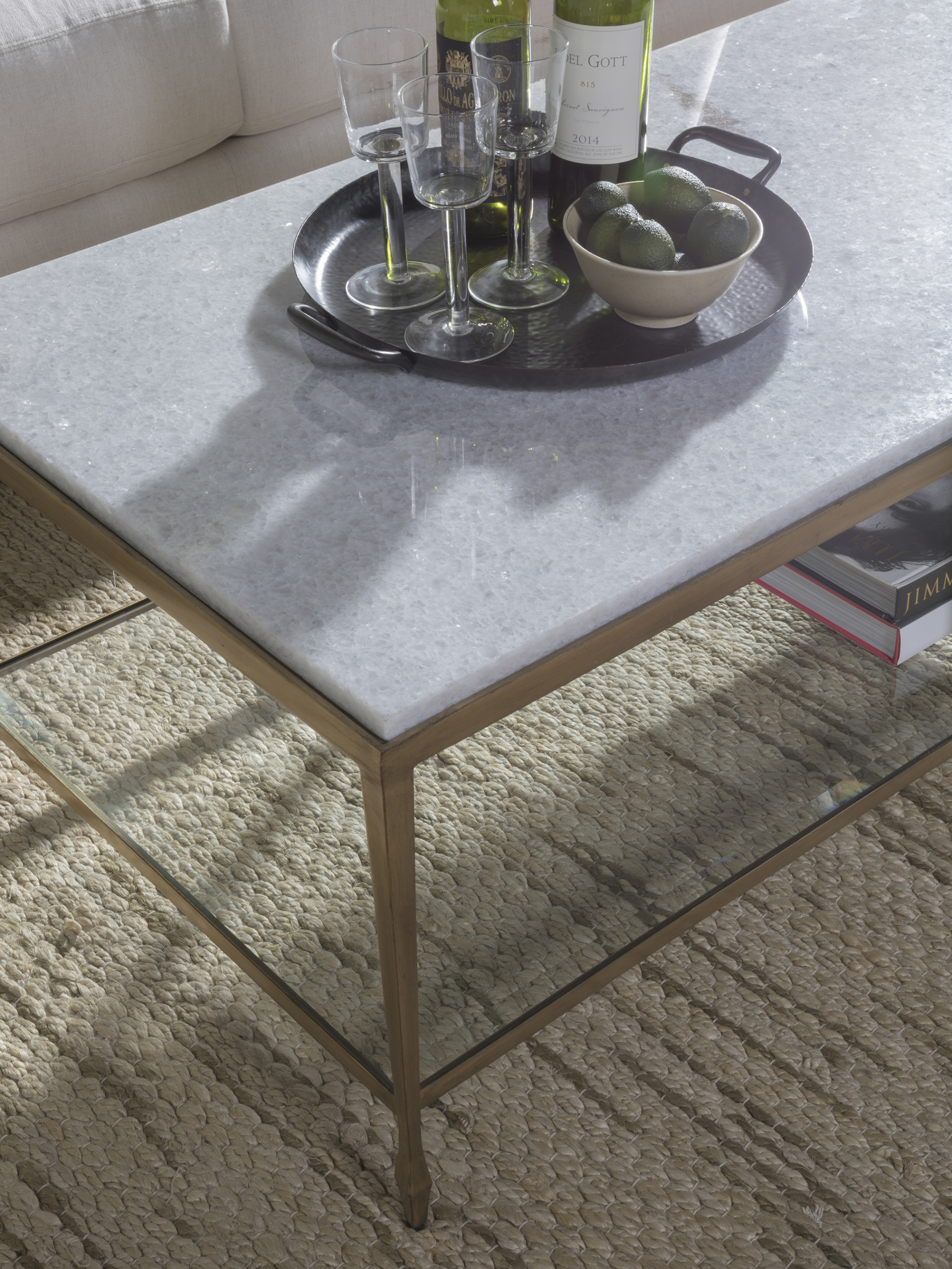 Sashay Gold Rectangular Cocktail Table - image 1