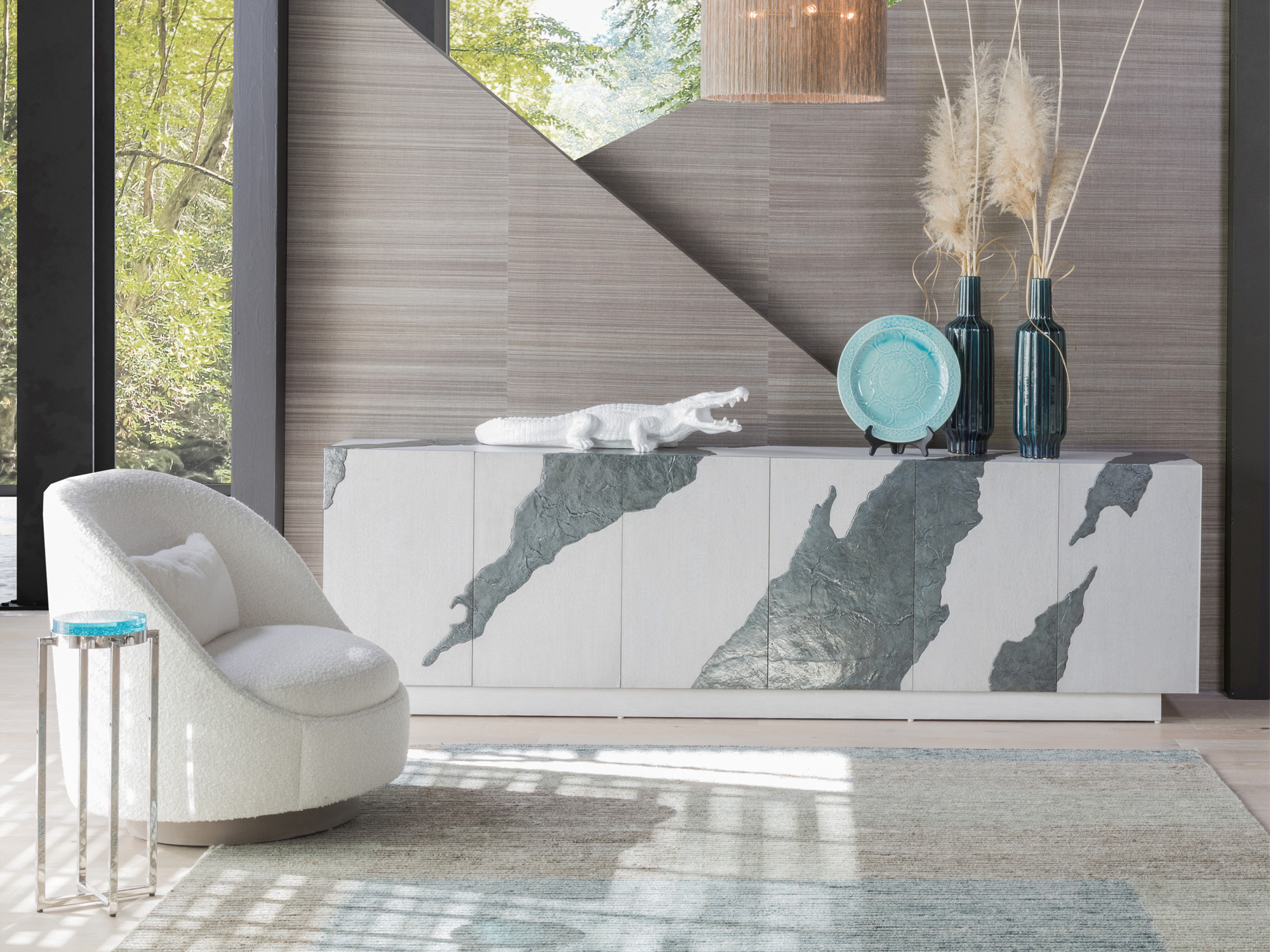 Contango White Long Media Console - image 1