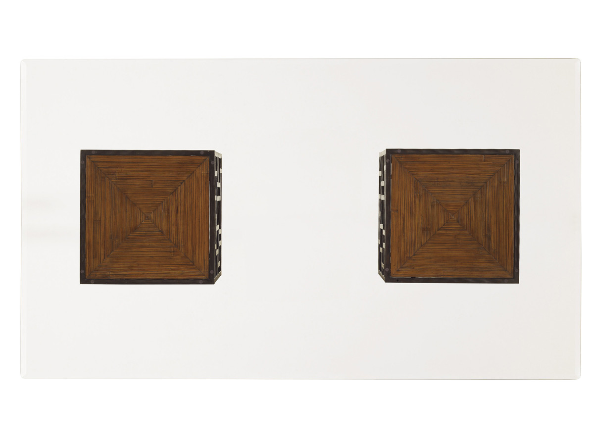 South Sea Dining Table With 84 X 48 Inch Glass Top - image 3