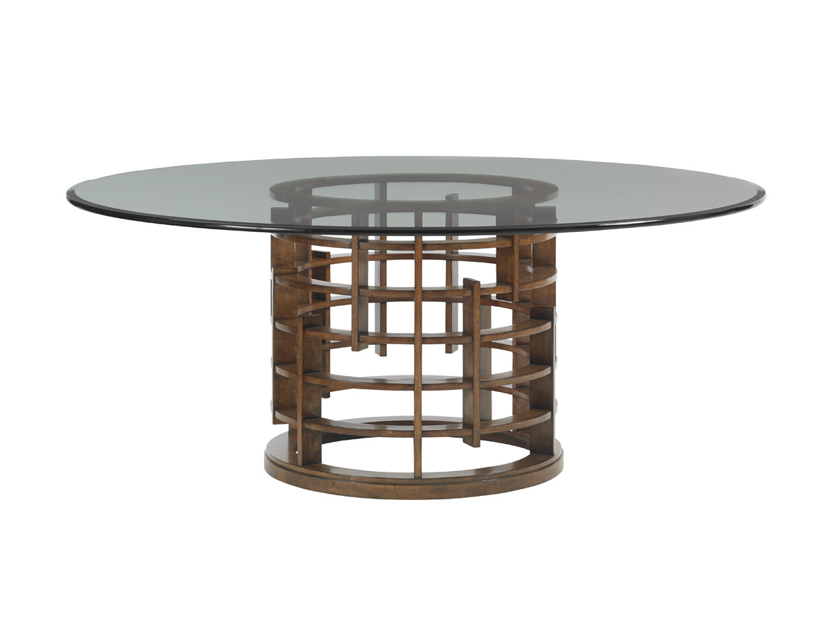 Meridien Round Dining Table With 72 Inch Glass Top - main image