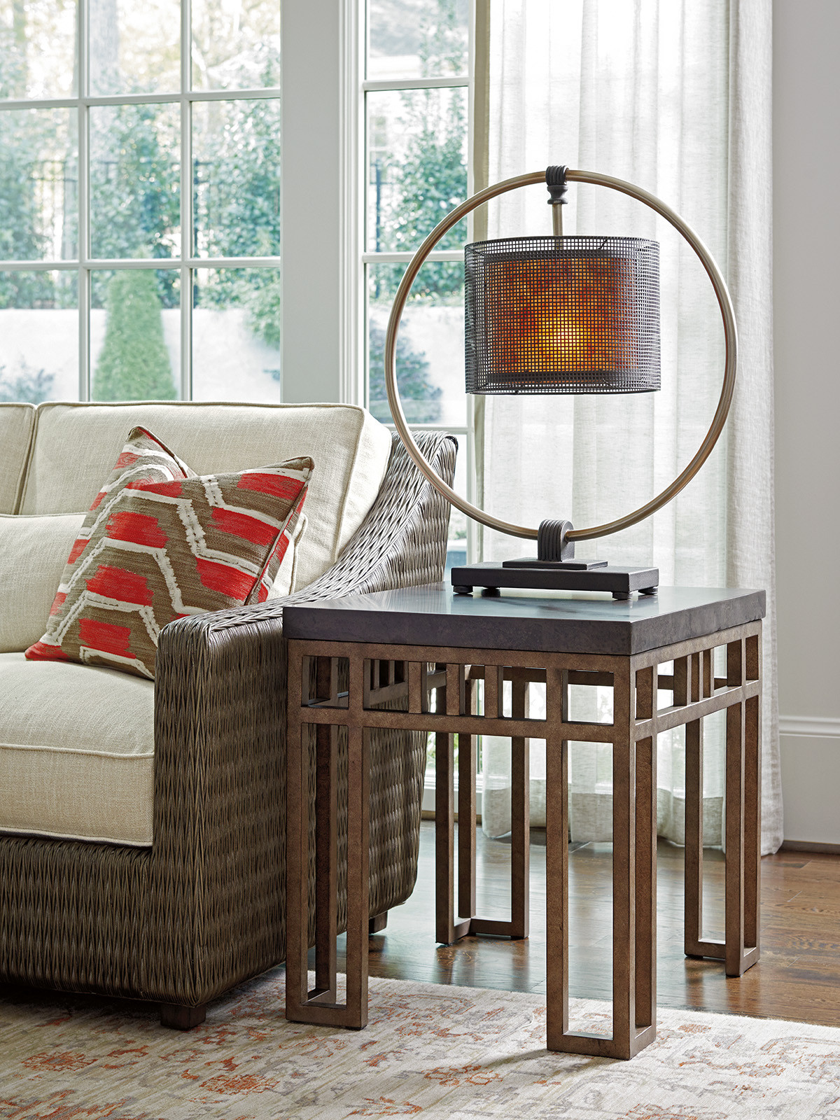 Montera Travertine End Table - image 1