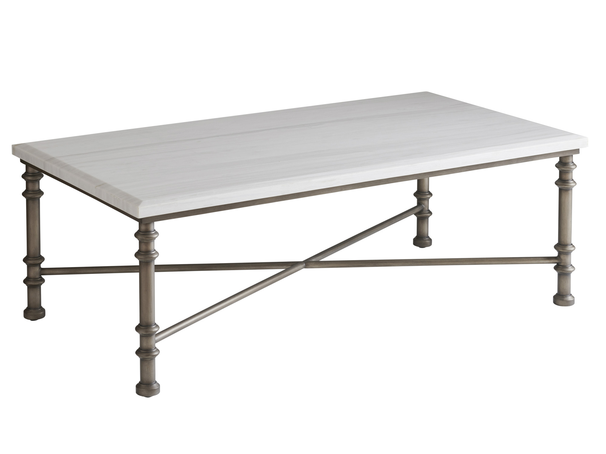 Flagler Rectangular Marble Top Cocktail Table - main image