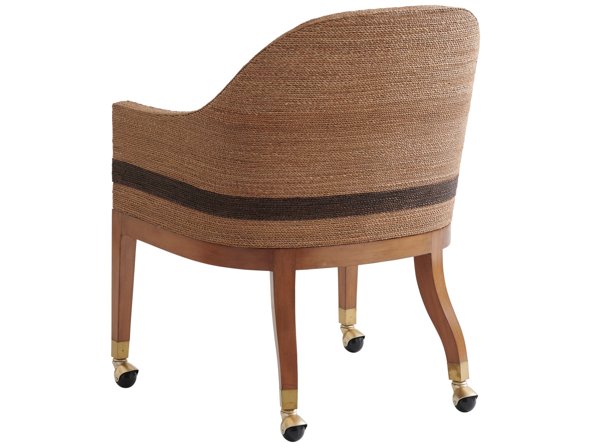 Dorian Woven Arm Chair With Casters - image 3