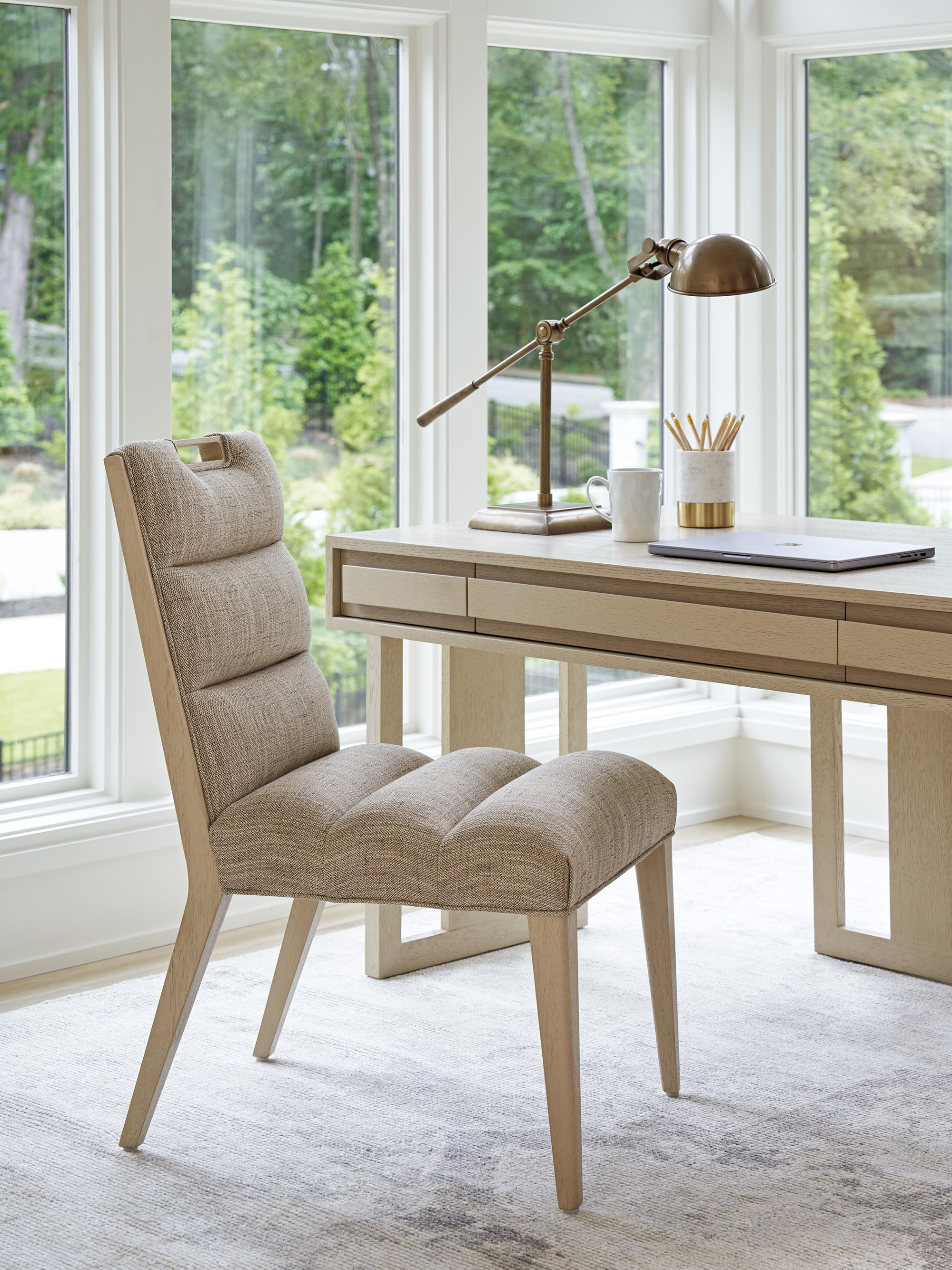 Aiden Channeled Upholstered Side Chair - image 1