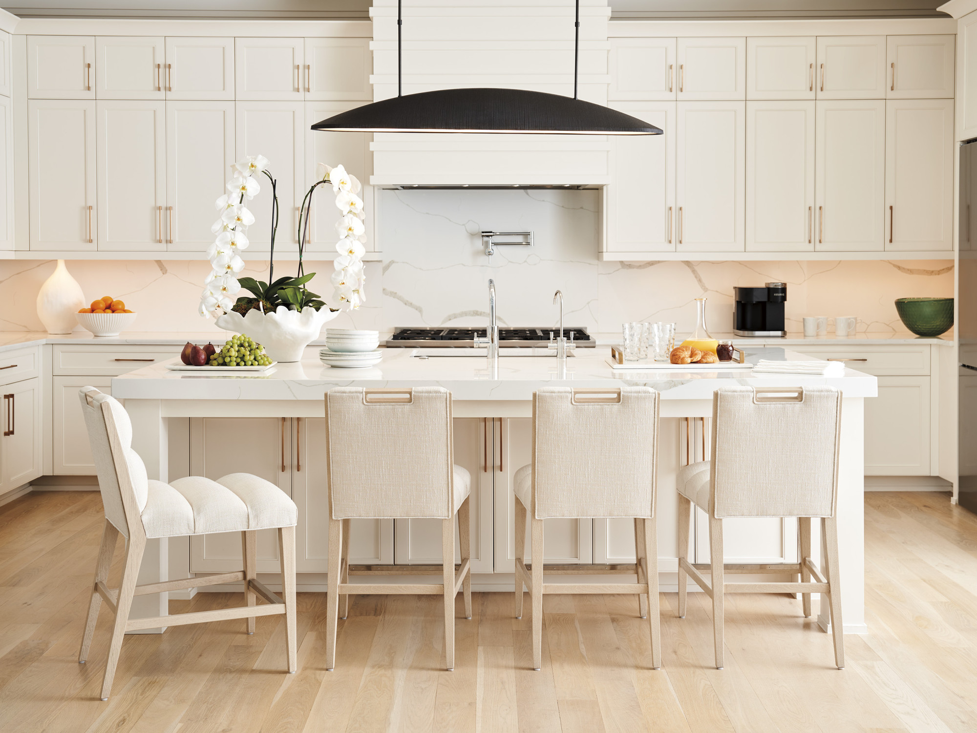 Greer Channeled Upholstered Counter Stool - image 1