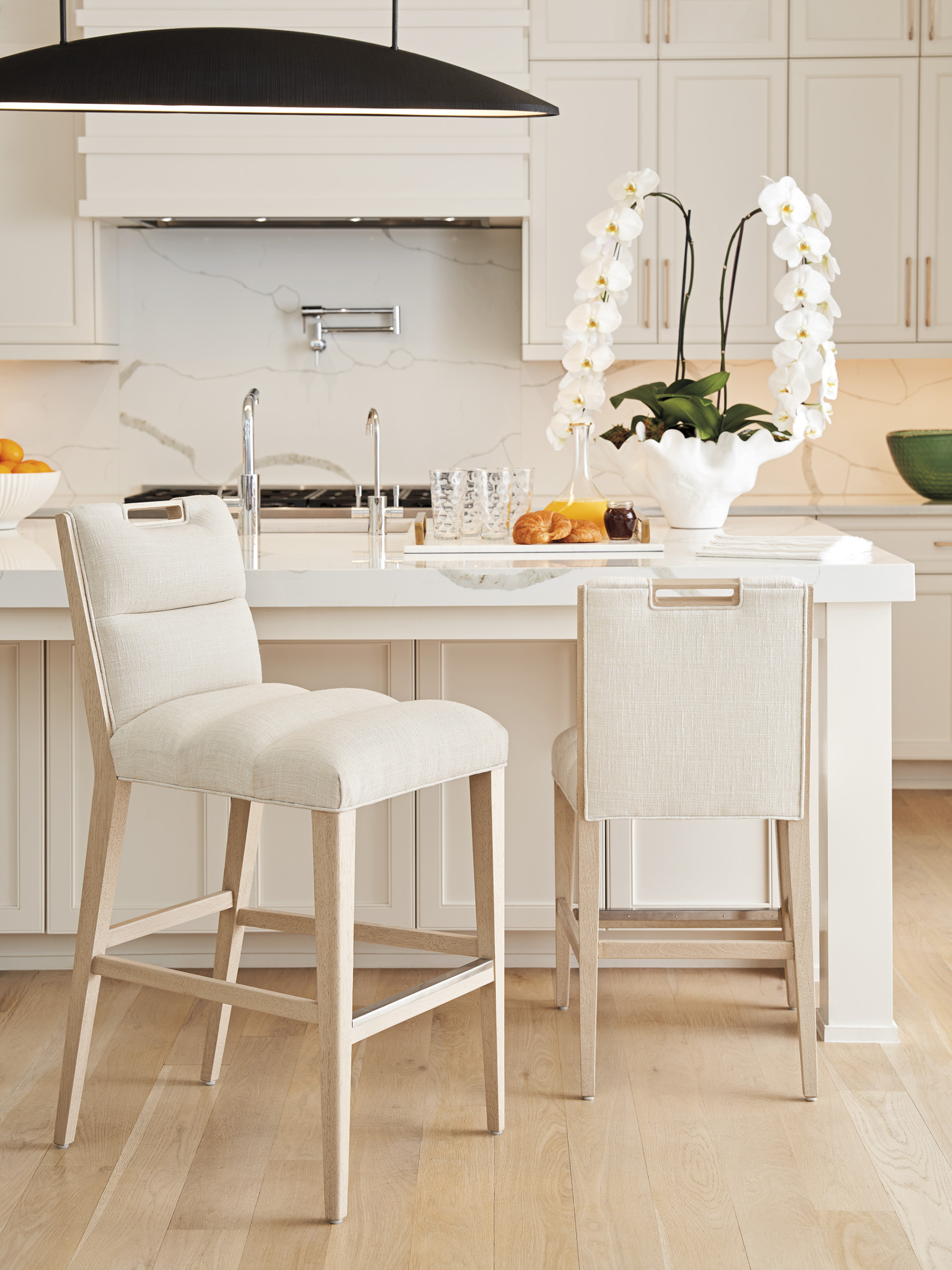 Greer Channeled Upholstered Bar Stool - image 1