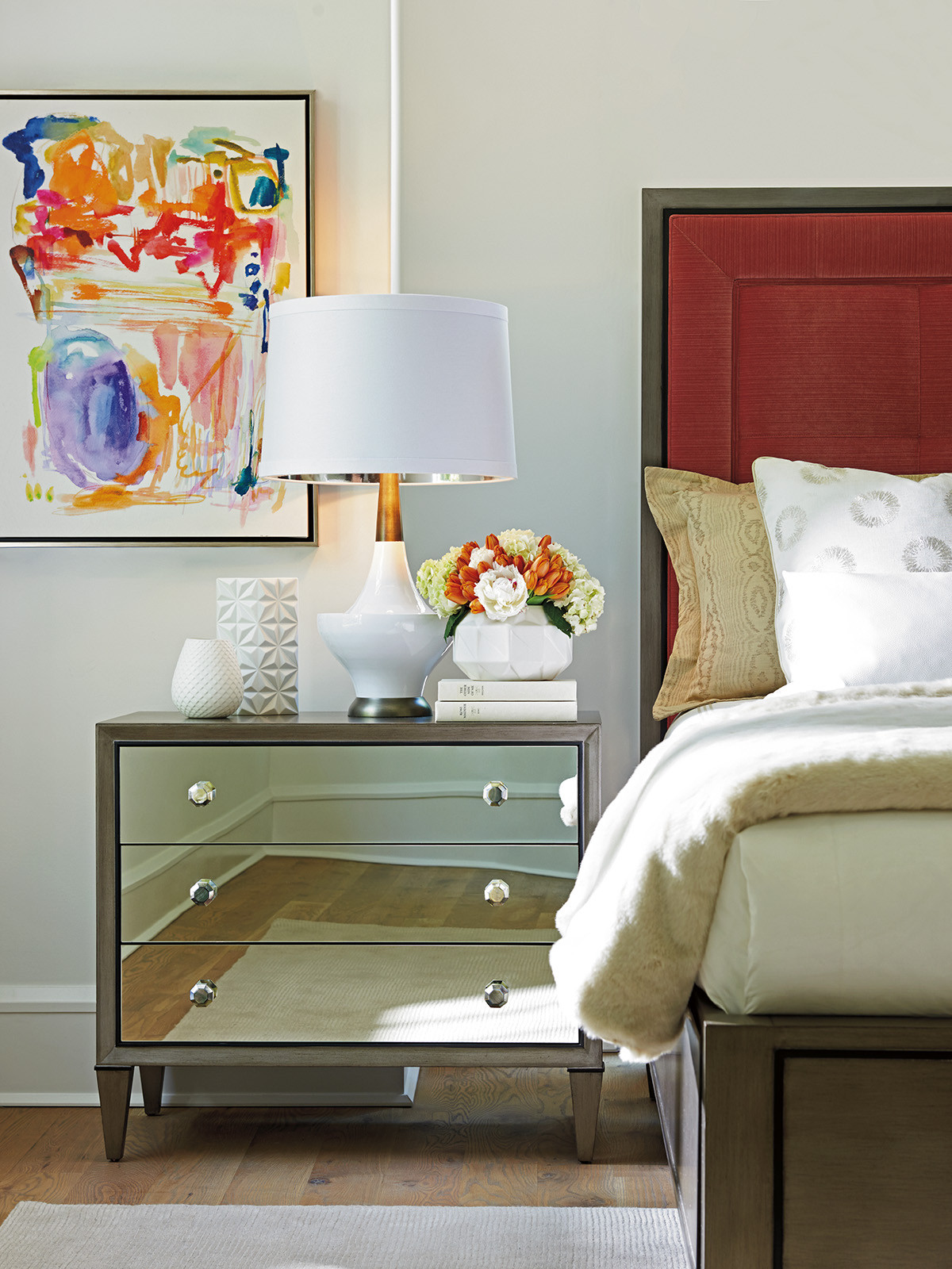 Divonne Mirrored Nightstand - image 1