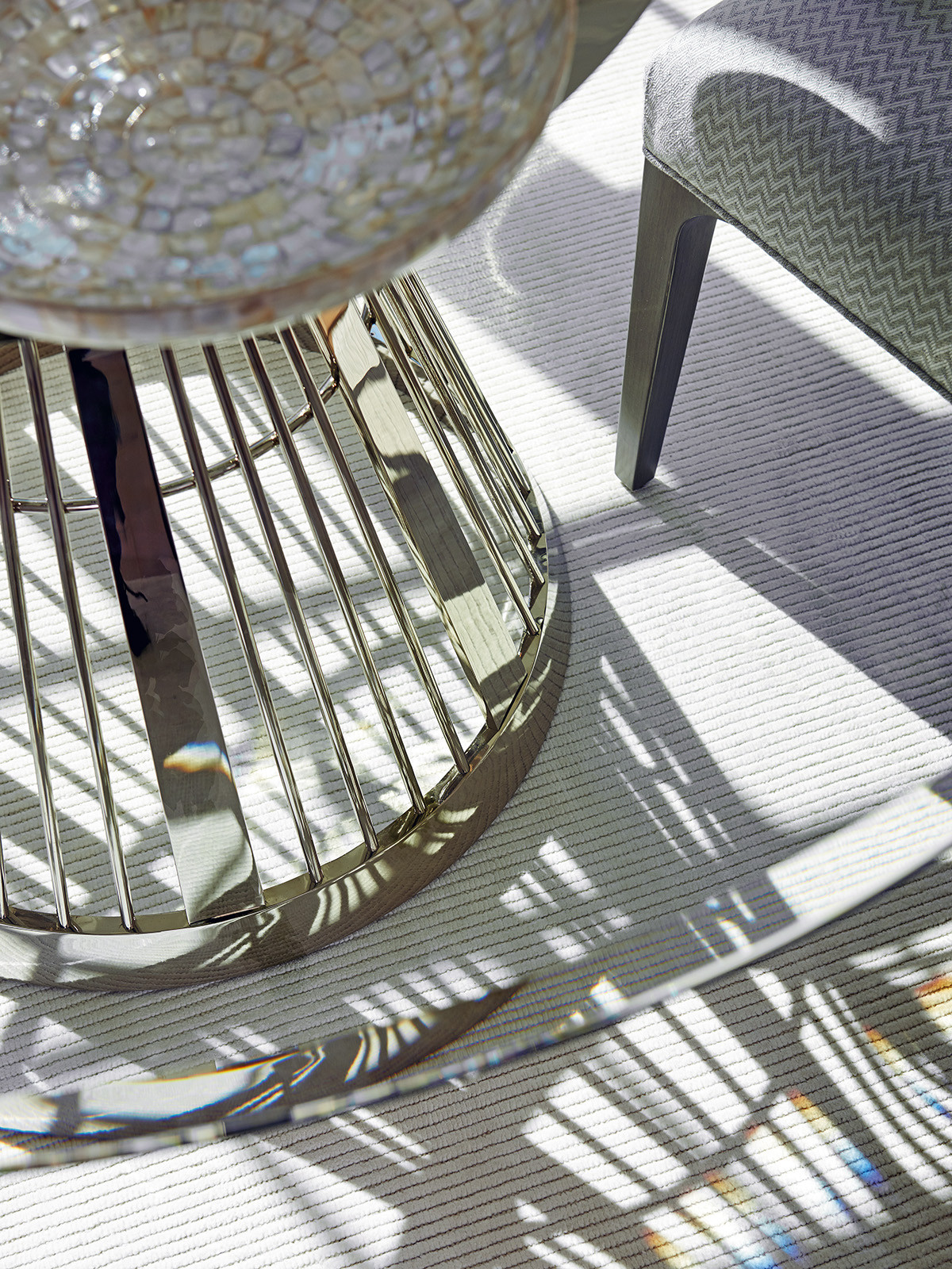 Riviera Stainless Dining Table With 60 Inch Glass Top - image 5