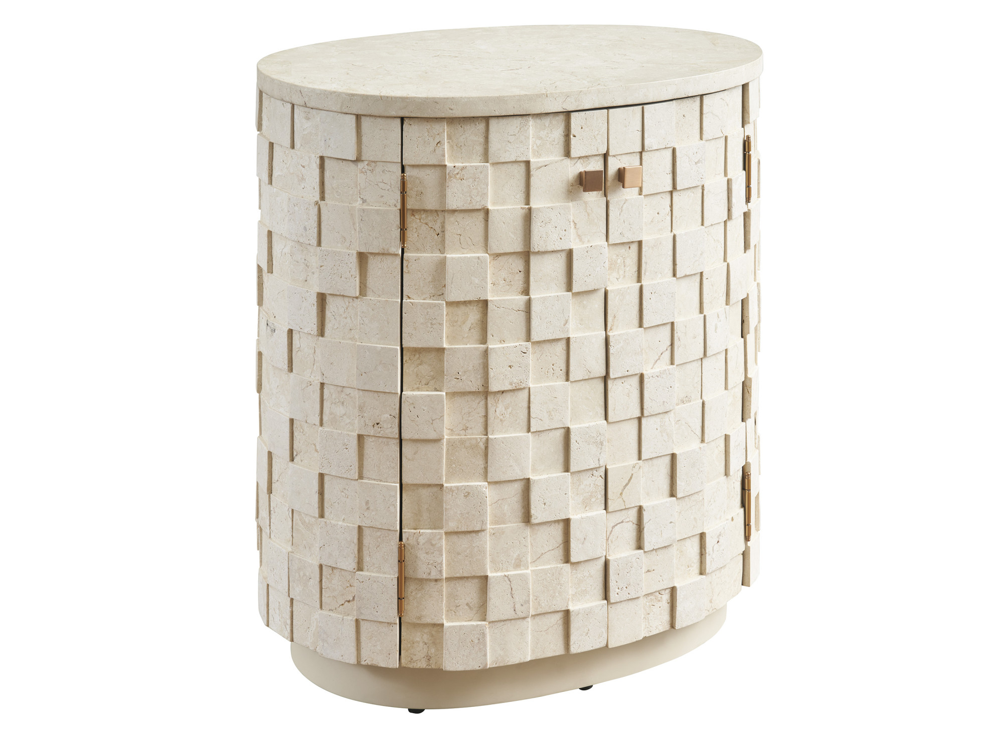 Albion Stone Oval Nightstand - main image