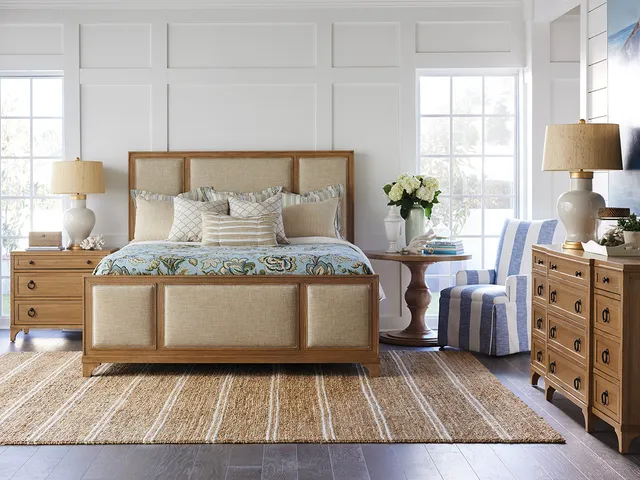 Crystal Cove Upholstered Panel Bed
