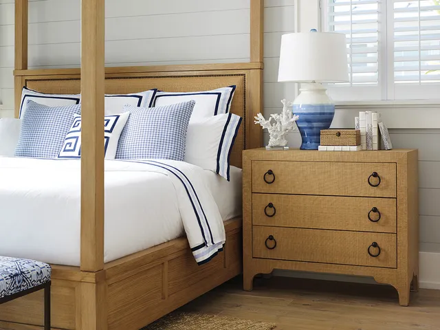Balboa Island Raffia Hall Chest - Alternative View
