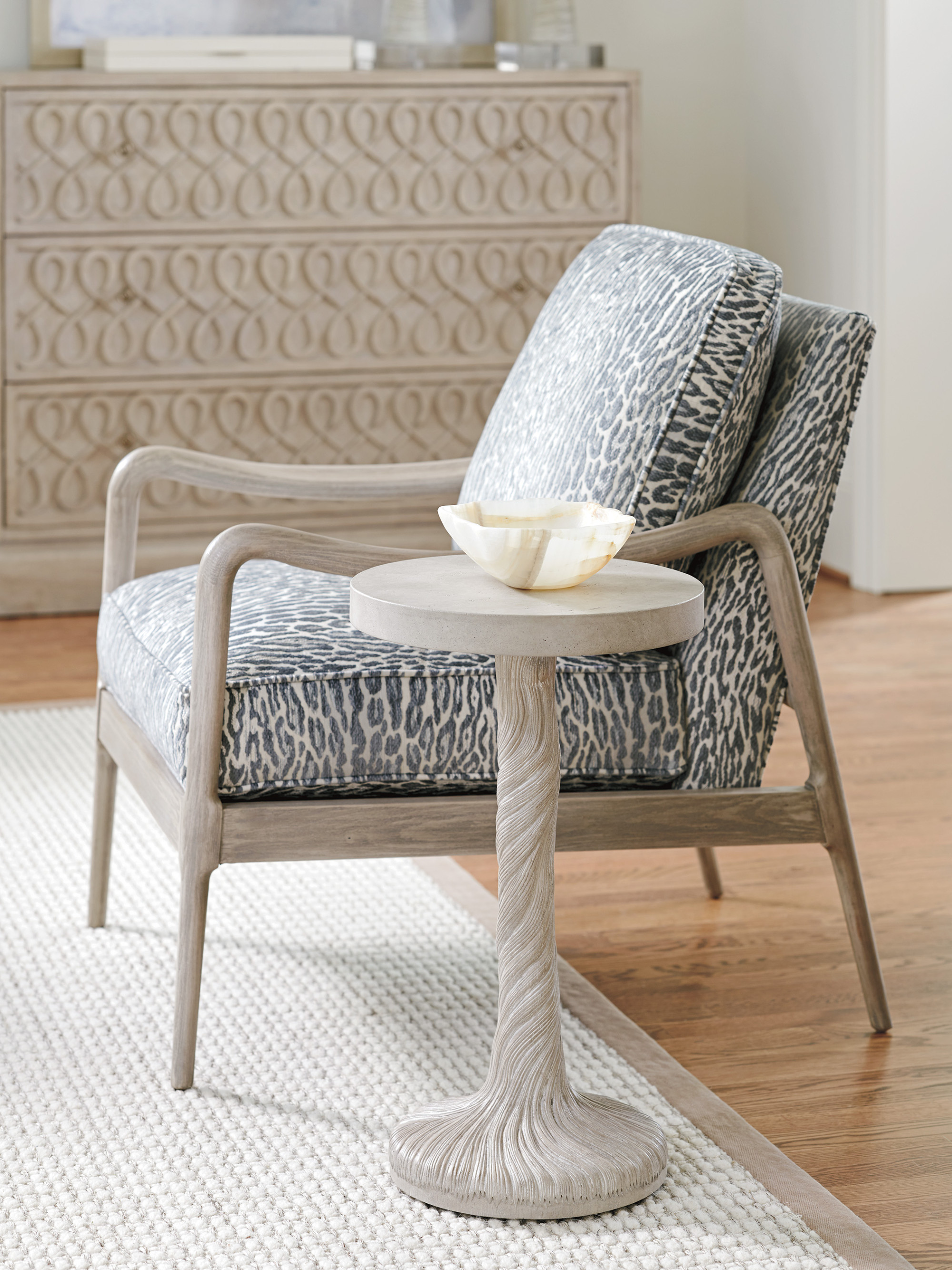 Saddle Peak Round Accent Table - image 1
