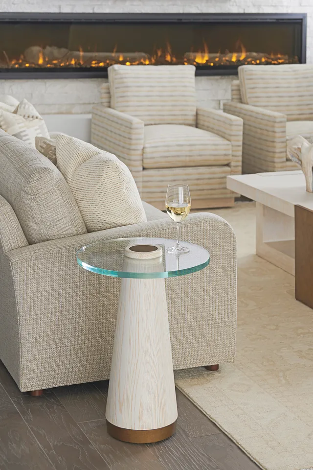 Castlewood Glass Top Accent Table