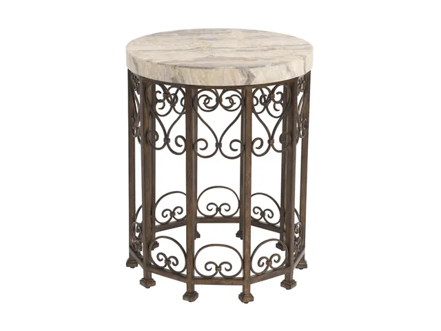 Lowery Round Metal Accent Table