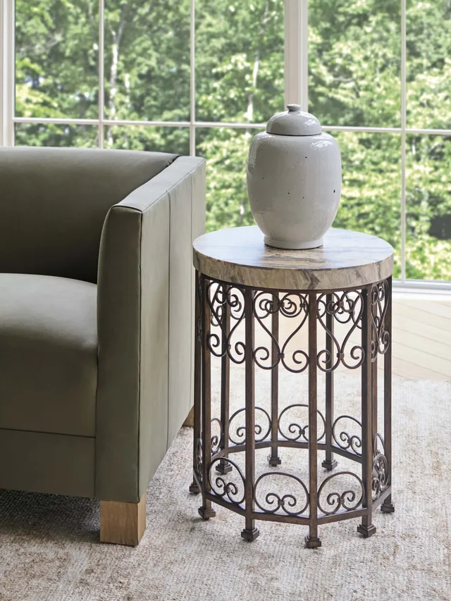 Lowery Round Metal Accent Table - Alternative View