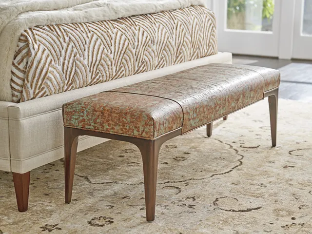 Savile Leather Bench