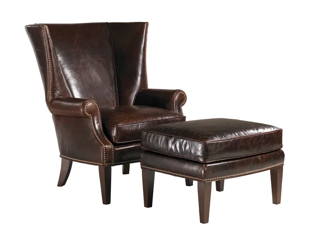 Marissa Leather Ottoman - Alternative View