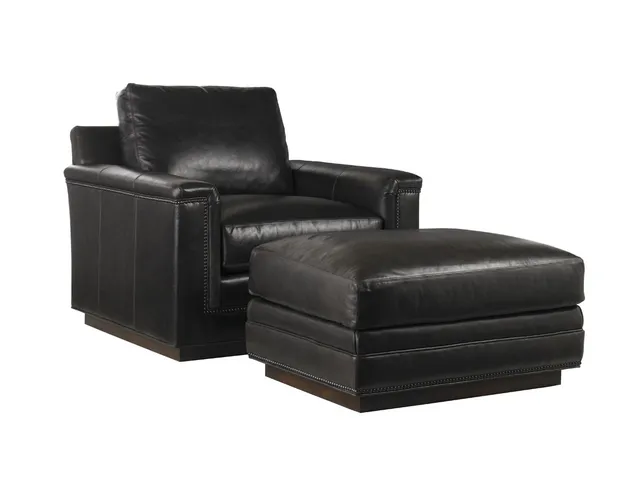 Balance Leather Ottoman - Alternative View