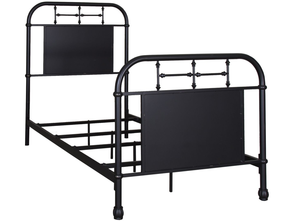 Twin Metal Bed - Black - image 1