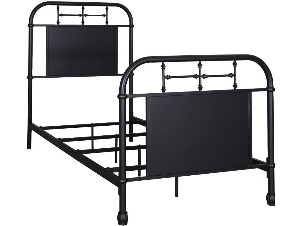 Twin Metal Bed - Black - image 2
