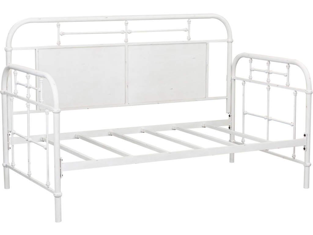Twin Metal Day Bed - Antique White - image 1