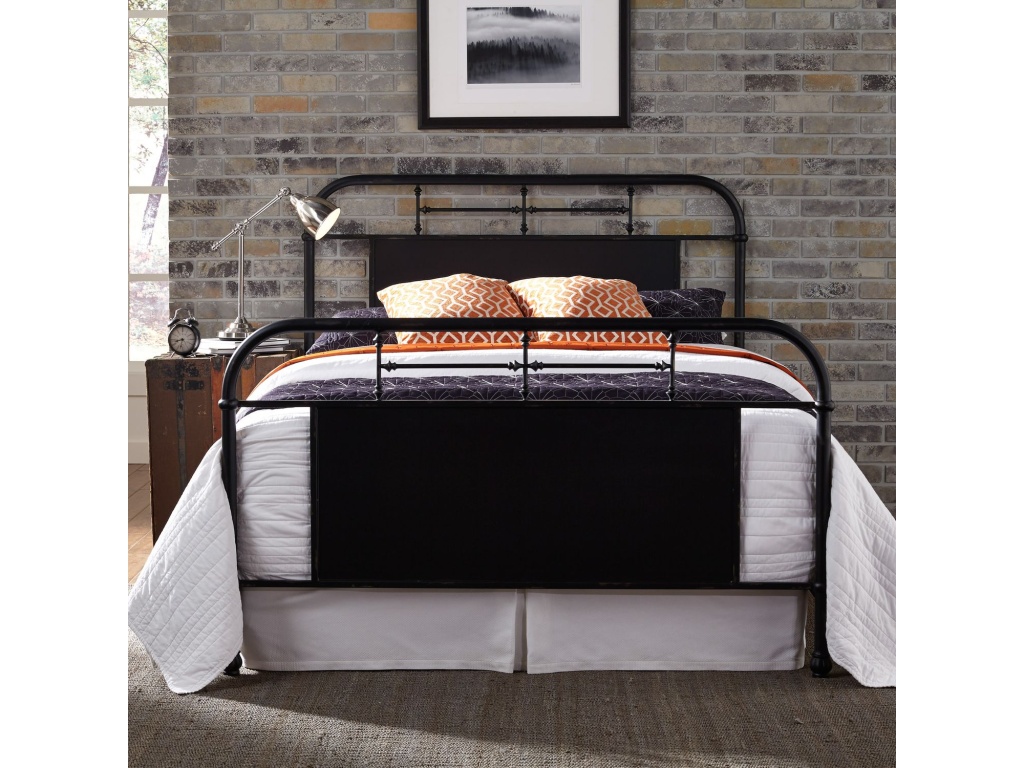 Queen Metal Bed - Black - main image