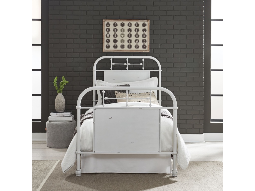 Full Metal Bed - Antique White - main image