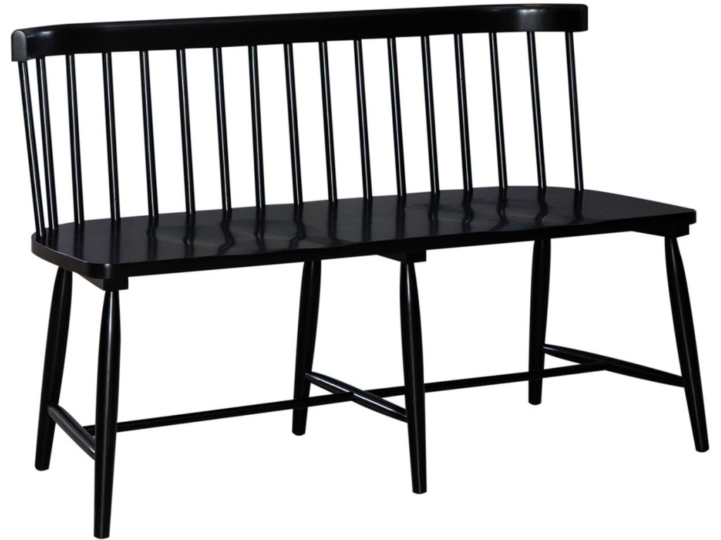 Spindle Back Dining Bench - Black (RTA) - image 1