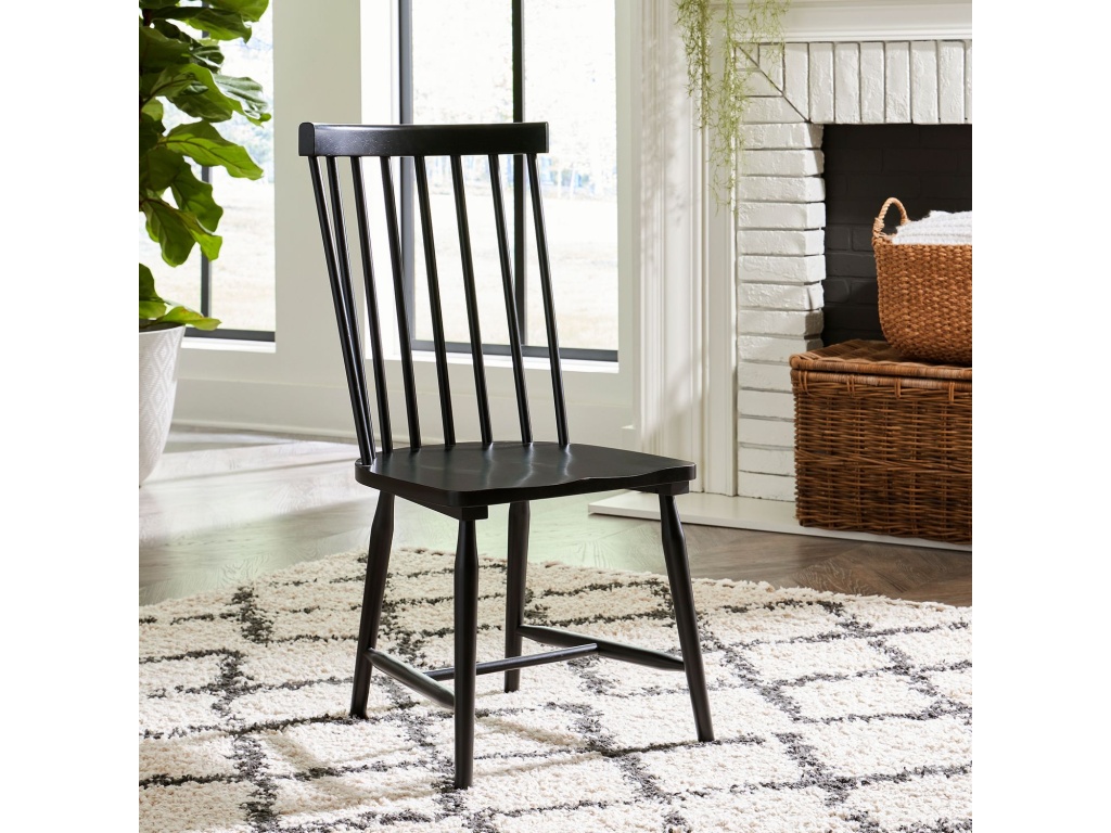 Spindle Back Side Chair - Black (RTA) - main image