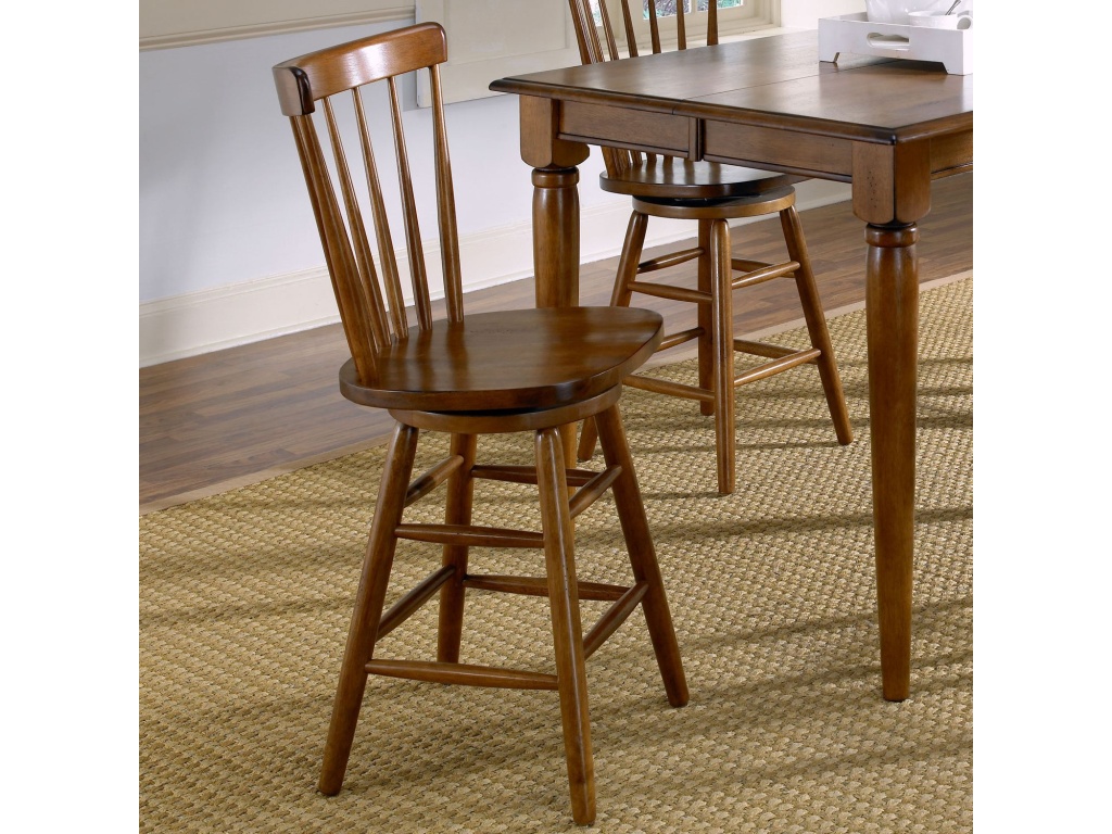 24 Inch Swivel Counter Chair - Tobacco - main image
