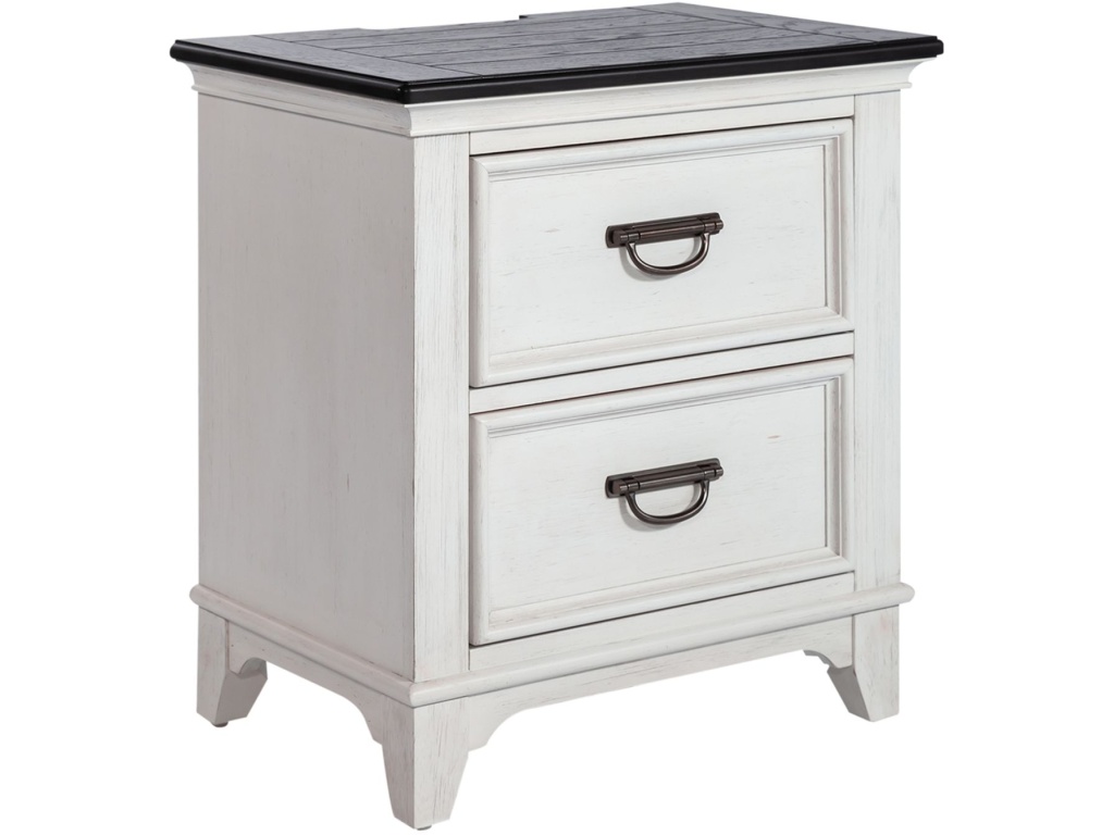 2 Drawer Night Stand w/ Charging Station - image 1