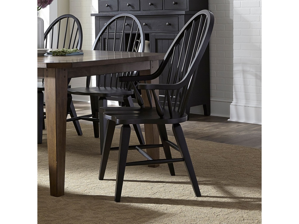 Windsor Back Arm Chair - Black - main image