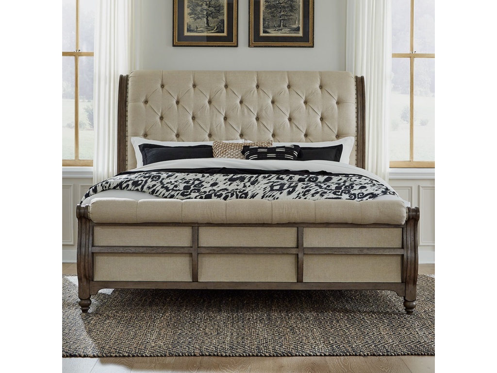 Queen Sleigh Bed - main image