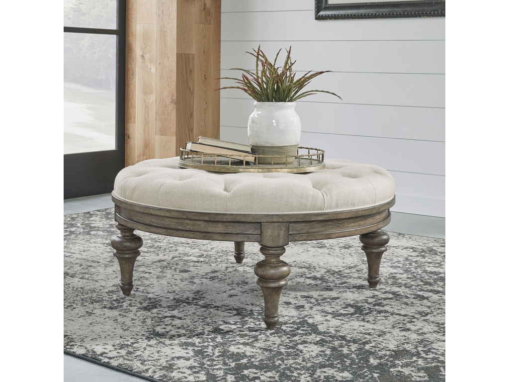 Round Cocktail Ottoman - main image