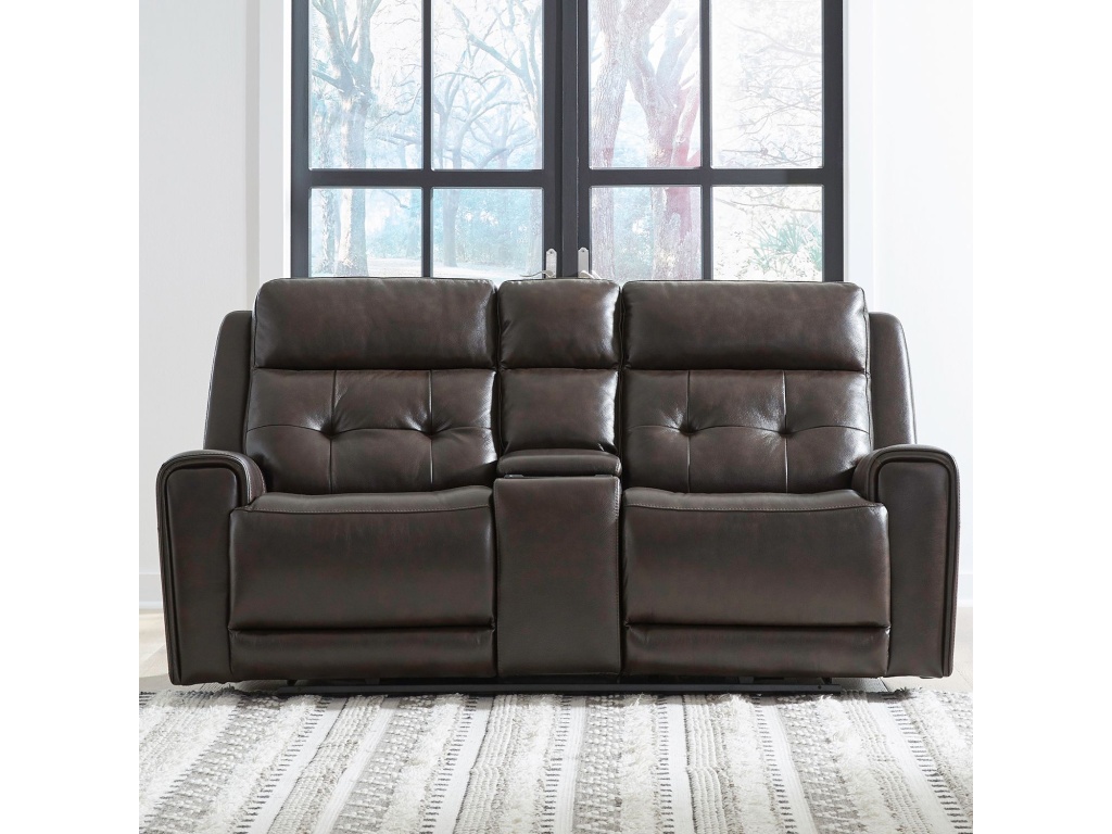 Loveseat w/Console P3 & ZG - Dark Brown - main image