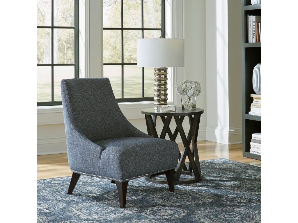 Upholstered Accent Chair - Blue - main image