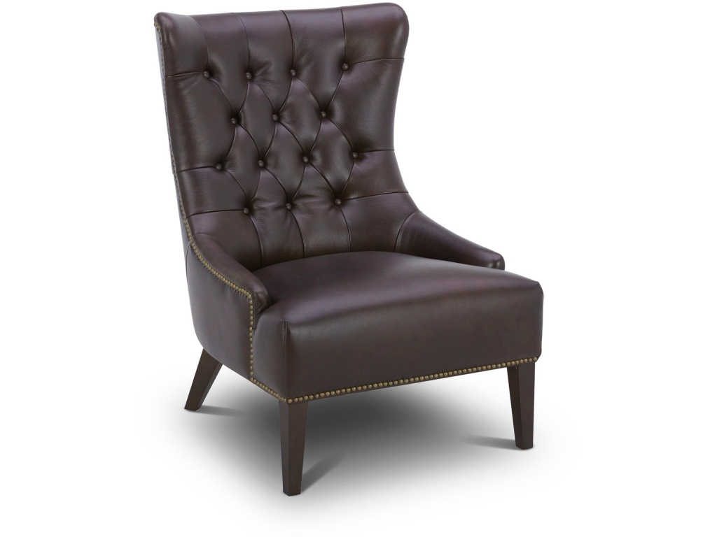 Leather Accent Chair - Brown - image 1