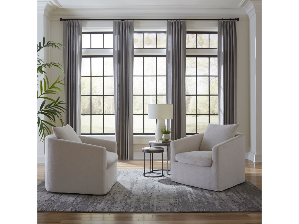 Uph Swivel Accent Chair - Ivory - image 1