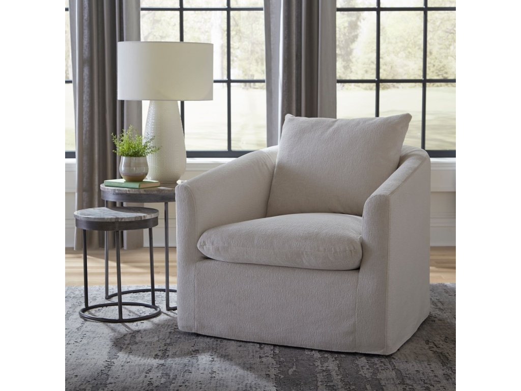 Uph Swivel Accent Chair - Ivory - main image