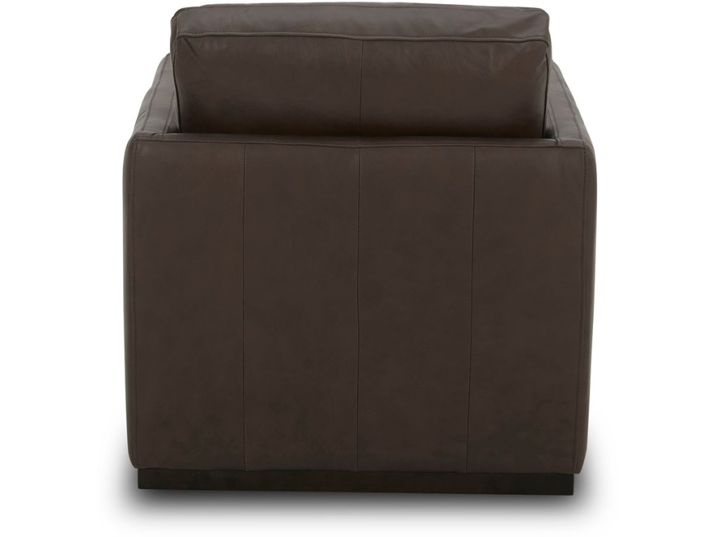 Leather Swivel Accent Chair - Timber - image 4