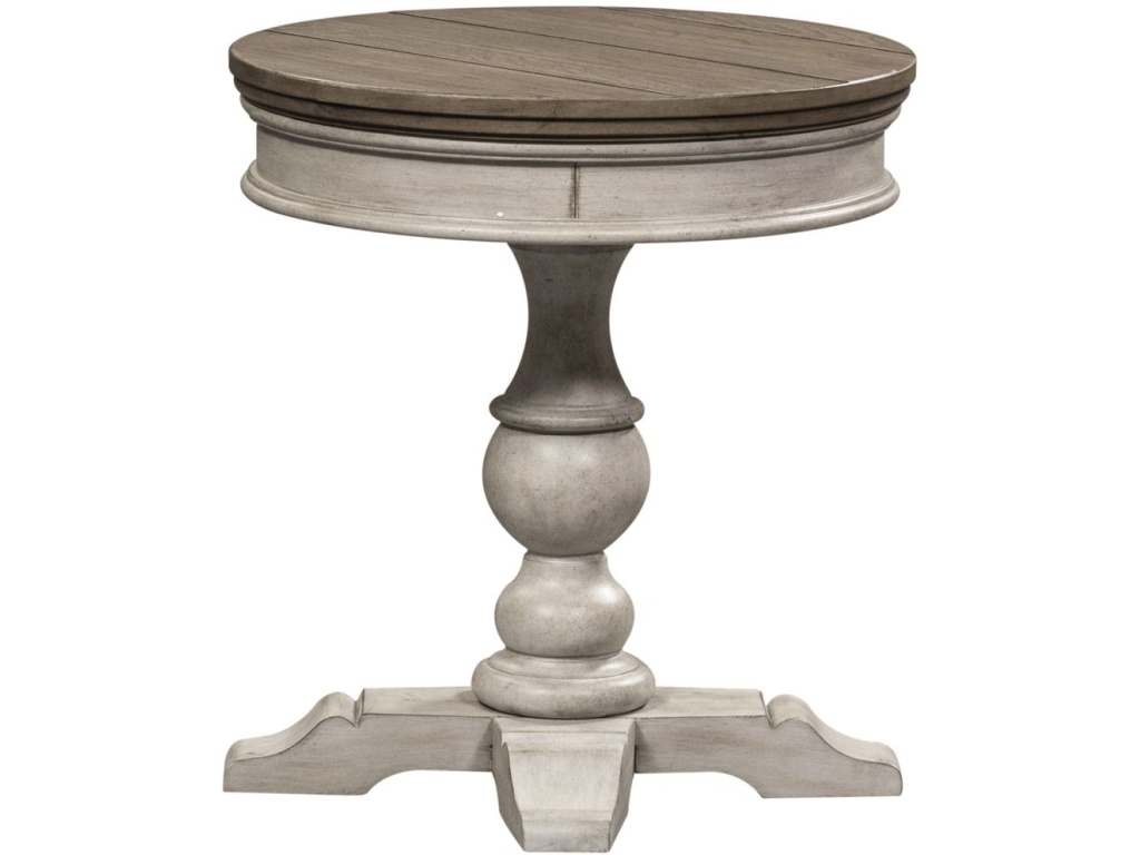 Round Pedestal Chair Side Table - image 2