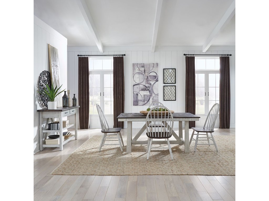 Optional 5 Piece Trestle Table Set - main image