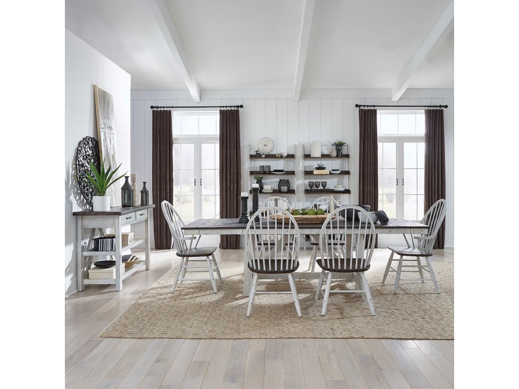 Optional 7 Piece Trestle Table Set - main image