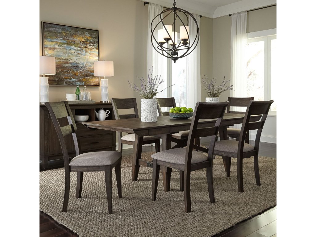 7 Piece Trestle Table Set - main image