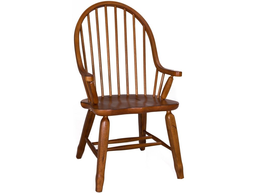 Bow Back Arm Chair - Oak - image 1